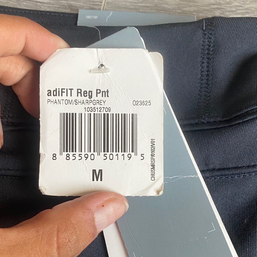 NWT Adidas Charcoal Performance Leggings - Picture 6 of 10